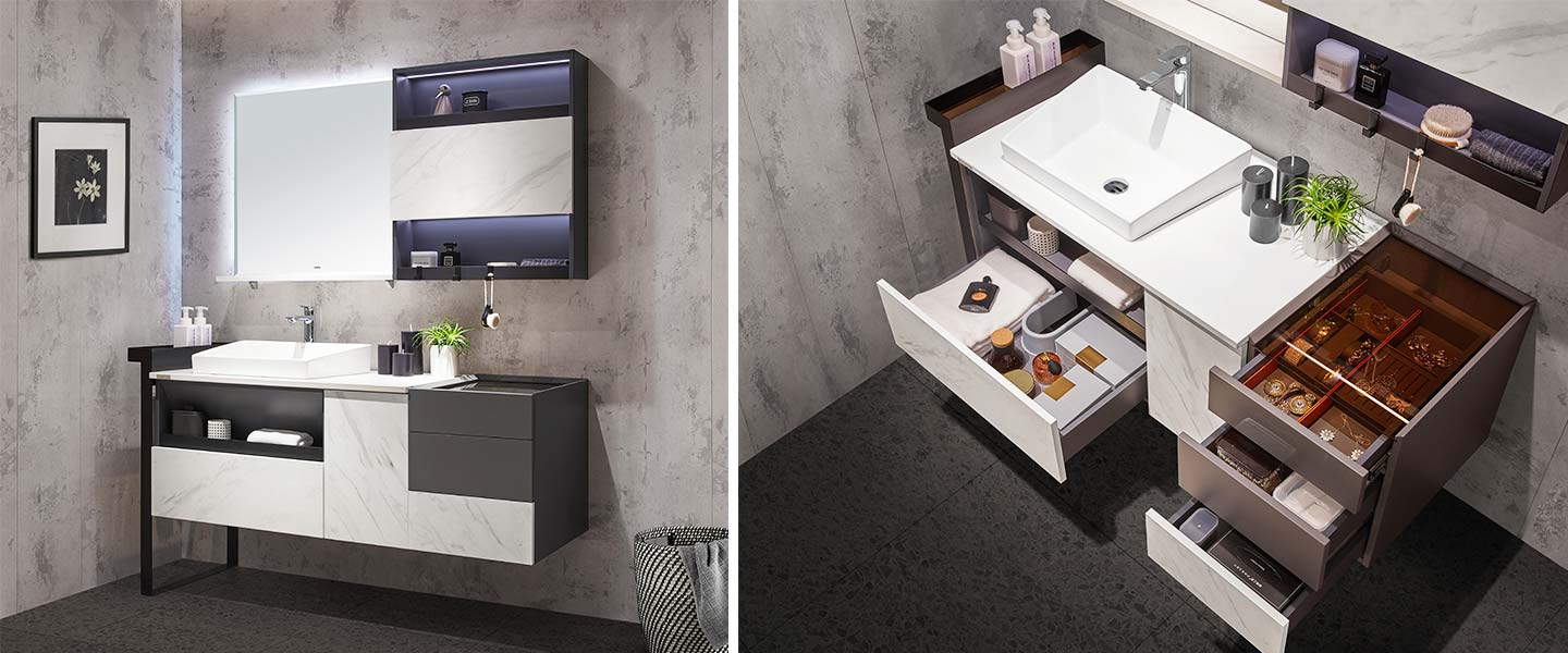 Bespoke Lacquer White and Grey Bathroom Cabinets PLWY19063 02