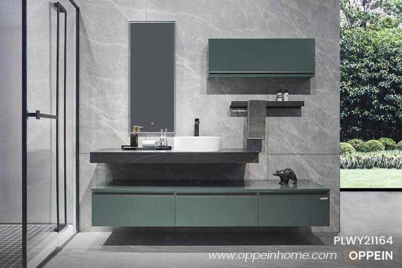 Custom Green Bathroom Vanity For Sale PLWY21164