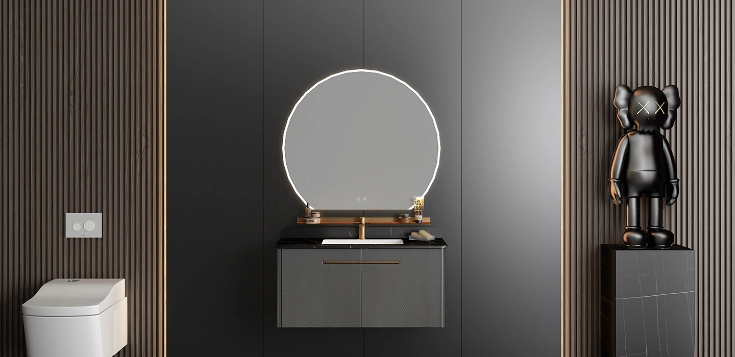 Custom Modern Grey Bathroom Vanity for Sale TITAN 02
