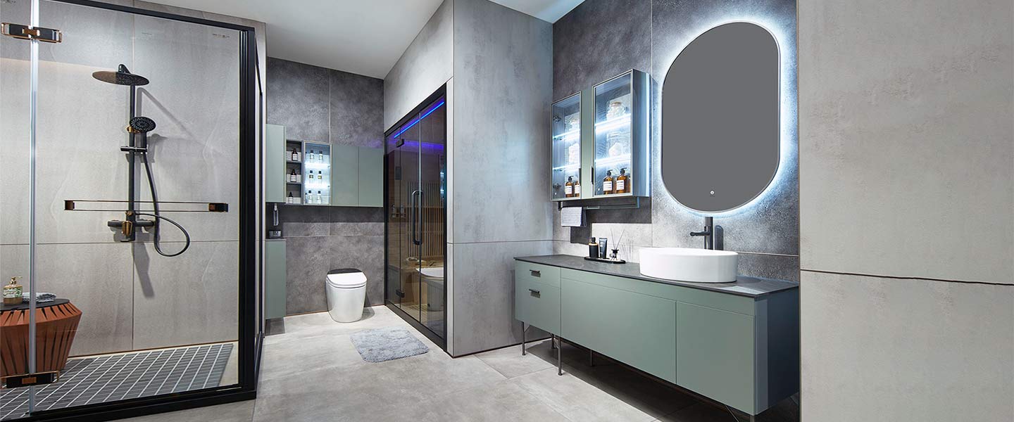 Dark Green Modern Bathroom Vanity PLWY21113 02