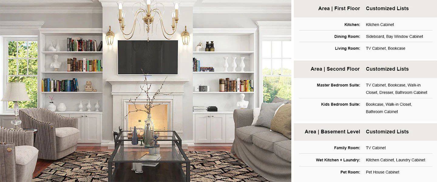Full House Villa Furniture Set Design of America Style OP16 Villa04 02