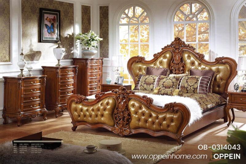 Luxury Traditional Bed With Upholstered Headboard OB 0314043 01