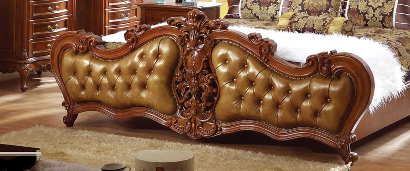 Luxury Traditional Bed With Upholstered Headboard OB 0314043 03