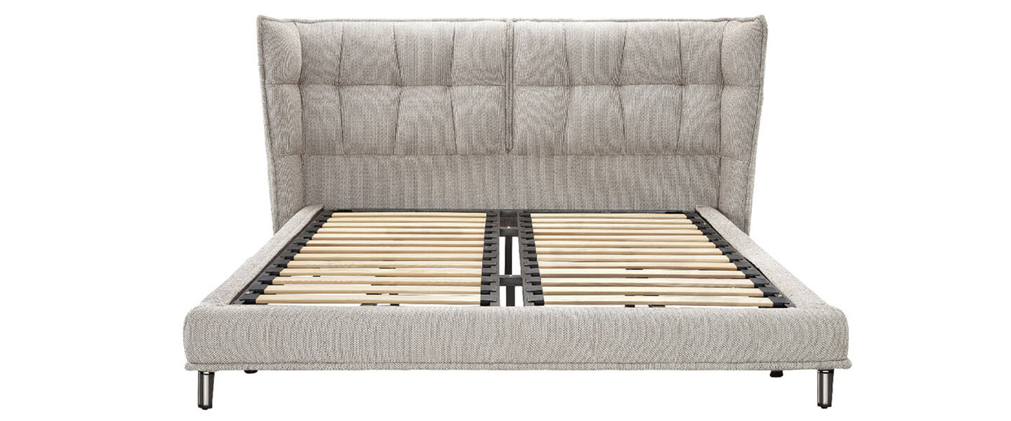 Modern Fabric Queen Bed with Fabric Headboard OP 0320015 03