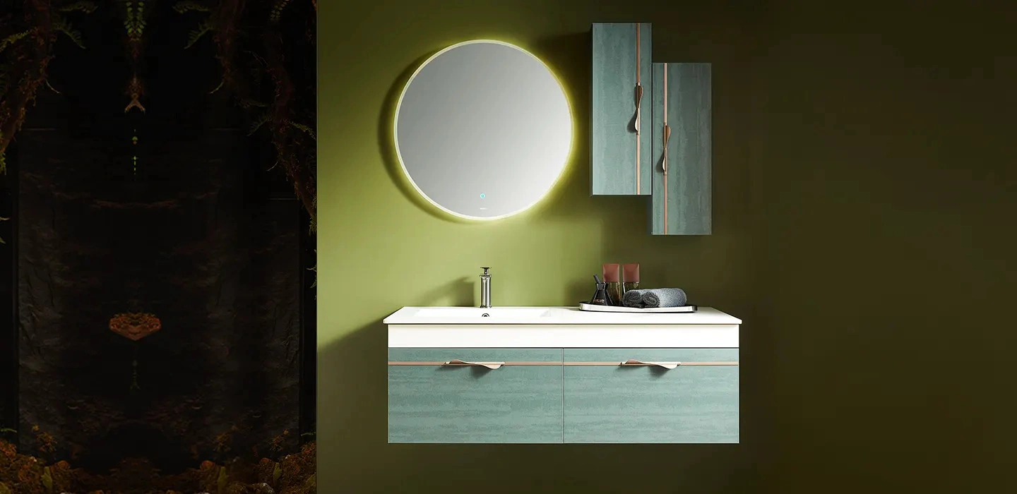 Modern Small Bathroom Design Green Bathroom Vanity PLWY23031 02