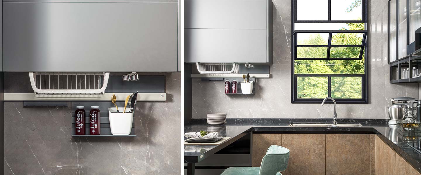 L Shaped Modern Design Complete Kitchen Cabinets Set PLCC19019 4