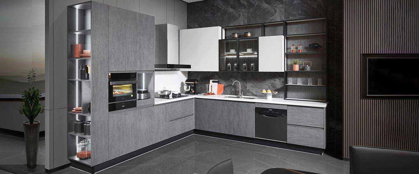 Melamine Modern Kitchen Cabinet PLCC21182 1440 600 2