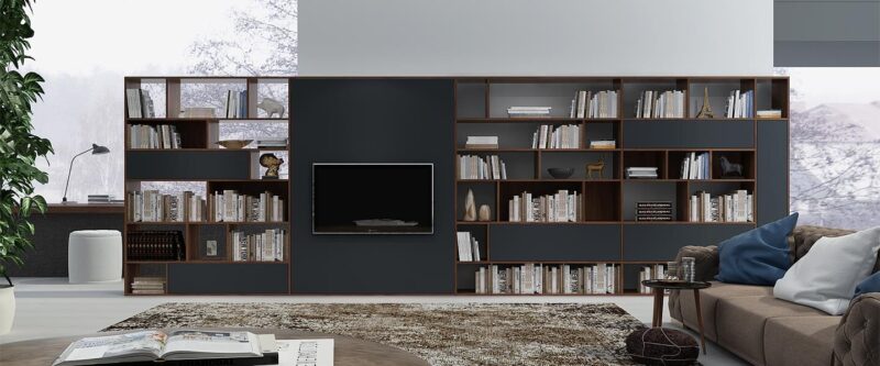 Modern Large TV Bookshelf Wall Unit TV17 L02 2