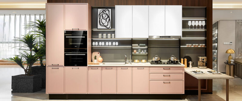 Modern Minimalist Fitted Kitchen Cabinet PLCC20059 2
