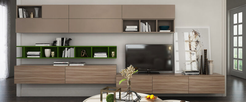 TV17 A01 Modern Gray Wall TV Stand Design 2